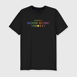 Футболка slim-fit Coldplay moon music, цвет: черный