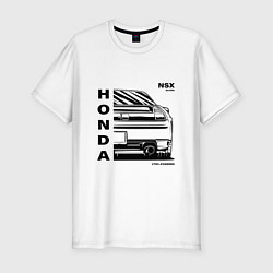 Мужская slim-футболка Honda nsx acura vtec powered