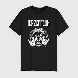 Футболка slim-fit Led Zeppelin rock dog, цвет: черный