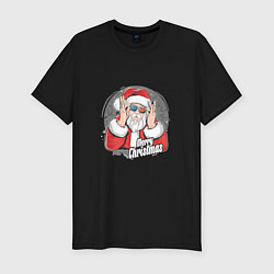 Футболка slim-fit Cool Santa, цвет: черный