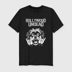 Мужская slim-футболка Hollywood Undead rock dog