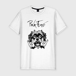 Футболка slim-fit Pink Floyd - rock dog, цвет: белый