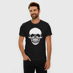 Футболка slim-fit Scary skull, цвет: черный — фото 2