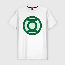 Мужская slim-футболка Green lantern logo