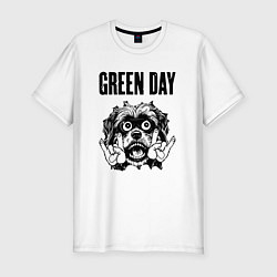 Футболка slim-fit Green Day - rock dog, цвет: белый