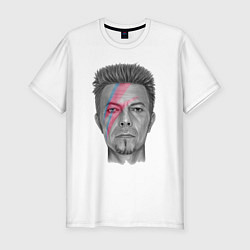 Футболка slim-fit David Bowie rock singer, цвет: белый