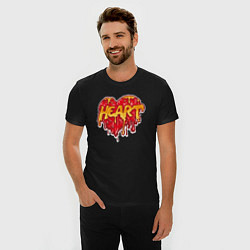 Футболка slim-fit Honey heart, цвет: черный — фото 2
