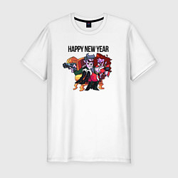 Мужская slim-футболка Friday Night Funkin - Happy New Year