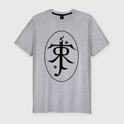 Футболка slim-fit Толкин лого, цвет: меланж