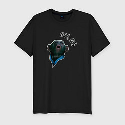Футболка slim-fit Oh, no monkey, цвет: черный