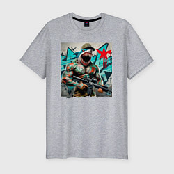 Футболка slim-fit Sharkman bodybuilder - special forces, цвет: меланж