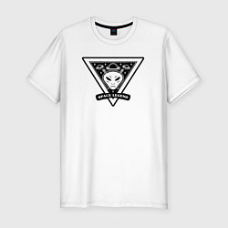 Футболка slim-fit Легенда космоса, цвет: белый