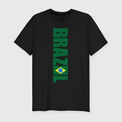 Мужская slim-футболка Brazil Football