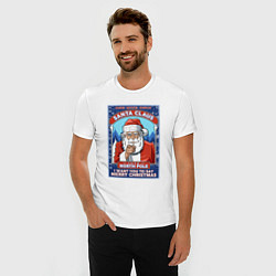 Футболка slim-fit Santa Claus north pole, цвет: белый — фото 2