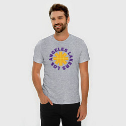 Футболка slim-fit LA Lakers team, цвет: меланж — фото 2