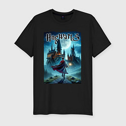 Футболка slim-fit Harry Potter with a magic wand - Hogwarts, цвет: черный