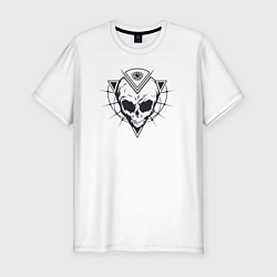 Футболка slim-fit Skull eye, цвет: белый