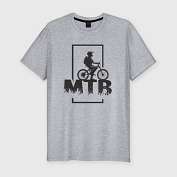 Футболка slim-fit Горный велосипед, цвет: меланж