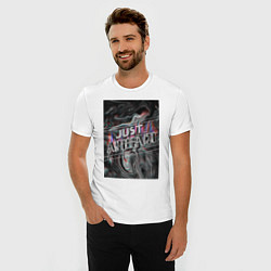 Футболка slim-fit Just Artefact, цвет: белый — фото 2