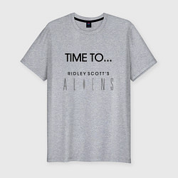 Футболка slim-fit Time to aliens, цвет: меланж