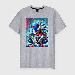 Мужская slim-футболка Sonic-Venom - ai art fantasy