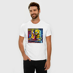 Футболка slim-fit DJ Bob-Venom - ai art fantasy, цвет: белый — фото 2