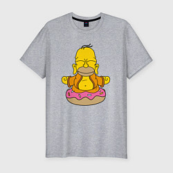 Мужская slim-футболка Homer yoga