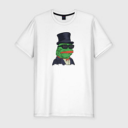 Футболка slim-fit Лягушонок пепе, цвет: белый