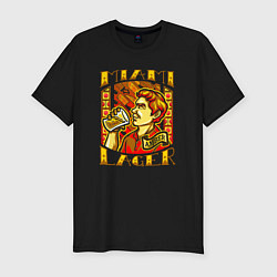 Футболка slim-fit Miami lager, цвет: черный