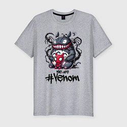 Футболка slim-fit Totoro-Venom and Spider-man, цвет: меланж