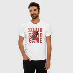 Футболка slim-fit Squid squid game, цвет: белый — фото 2