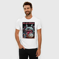 Футболка slim-fit Totoro-Venom - ai art fantasy, цвет: белый — фото 2