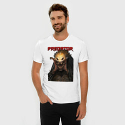 Футболка slim-fit Predator scream, цвет: белый — фото 2