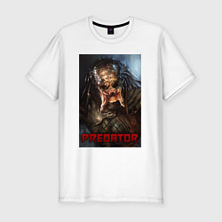 Футболка slim-fit Predator movie, цвет: белый