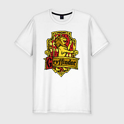 Мужская slim-футболка Hogwarts - gryffindor logo