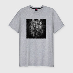 Футболка slim-fit Слипкнот группа, цвет: меланж