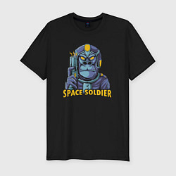 Футболка slim-fit Monkey space soldier, цвет: черный