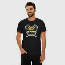 Футболка slim-fit Tennis championship, цвет: черный — фото 2