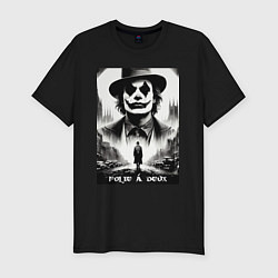 Футболка slim-fit Movie Joker - folie a deux meme, цвет: черный