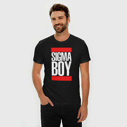 Футболка slim-fit Sigma boy, цвет: черный — фото 2