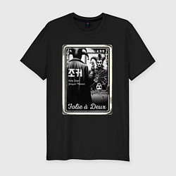Футболка slim-fit Joker - folie a deux meme, цвет: черный