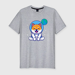 Футболка slim-fit Space doggy, цвет: меланж