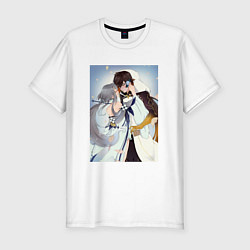 Футболка slim-fit Джун Ли и Гуй Джун, цвет: белый