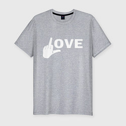 Футболка slim-fit Love - fuck, цвет: меланж
