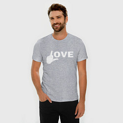 Футболка slim-fit Love - fuck, цвет: меланж — фото 2