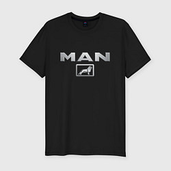 Мужская slim-футболка MAN водитель грузовика