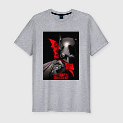 Футболка slim-fit Бэтмен и пингвин, цвет: меланж