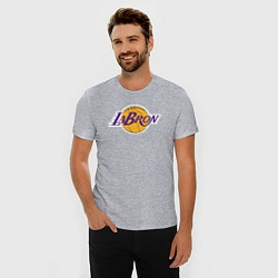 Футболка slim-fit LaBron Lakers, цвет: меланж — фото 2
