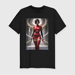 Футболка slim-fit Ада Вонг из Resident Evil, цвет: черный