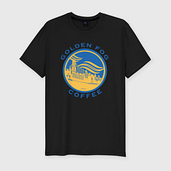 Футболка slim-fit Golden fog coffee, цвет: черный